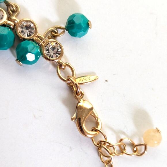 Vintage Avon Signed NRT Rhinestone ChaCha Dangle Movement Bauble Necklace - Picture 4 of 5